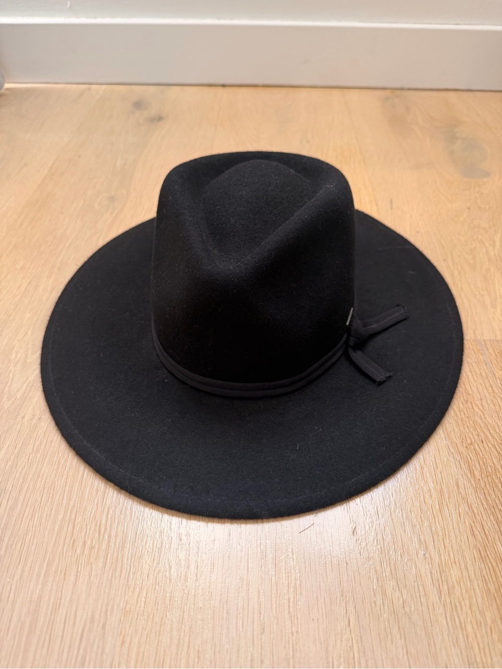 BRIXTON Women Classic Black Wide-Brim Fedora Hat